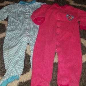 2 pack baby girl sleepers (bundle #15)